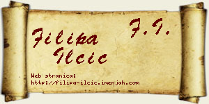 Filipa Ilčić vizit kartica